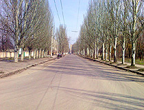 Traffic-free street in Sloviansk