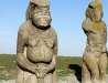 Ancient Scythian kurgan stelae in Izium
