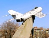 Fighter Aircraft MiG-17PF (before restoration work) in Kramatorsk