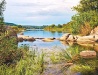 Rocky river bank in Mykolaiv Oblast