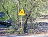Sign of radioactive contamination in Pripyat