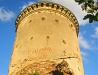 Medieval castle tower in Ternopil Oblast