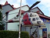 Mi-2 helicopter near the hotel and entertainment complex in Truskavets