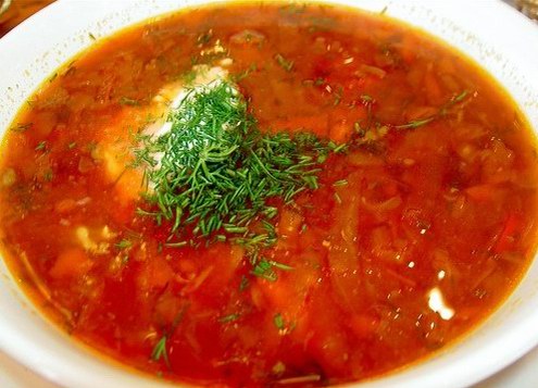 Ukrainian national cuisine - Borsch